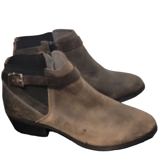 Diana Ferrari‎ Womens Gavel Brown Leather Round Toe Side Zip Ankle Bootie Sz 7.5 - Picture 5 of 12